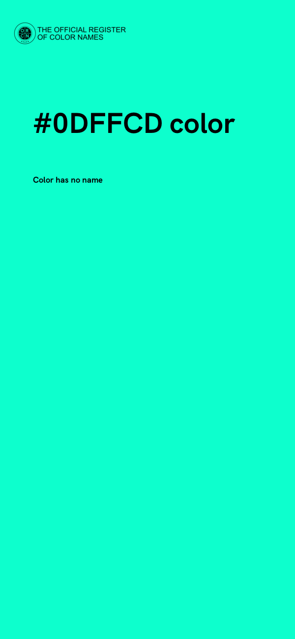 #0DFFCD color image