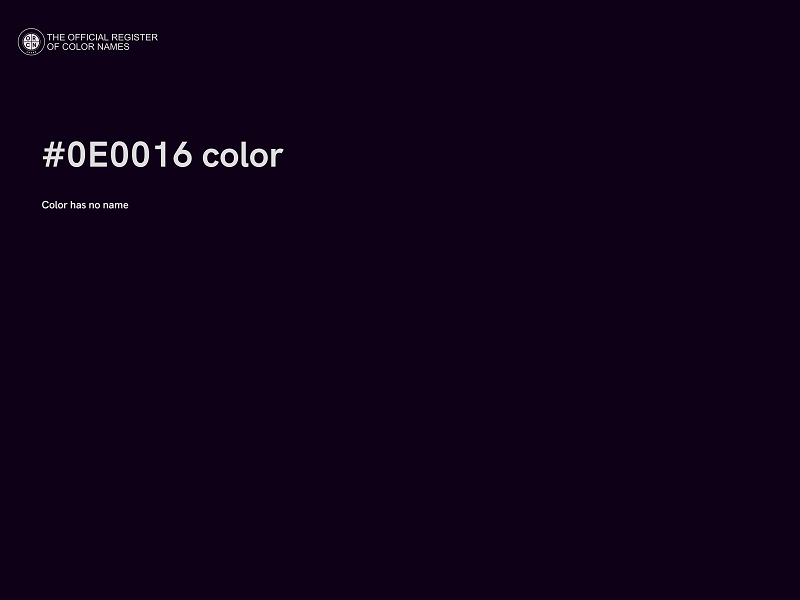 #0E0016 color image