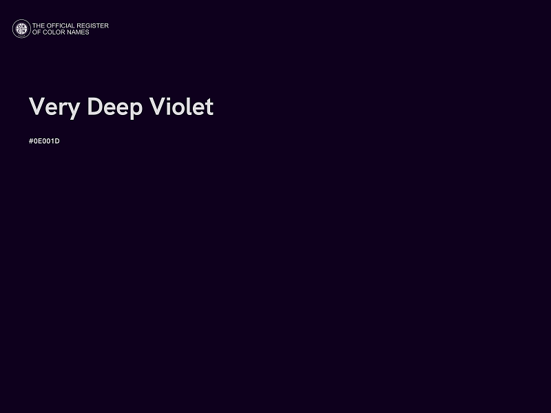 #0E001D - Very Deep Violet color image