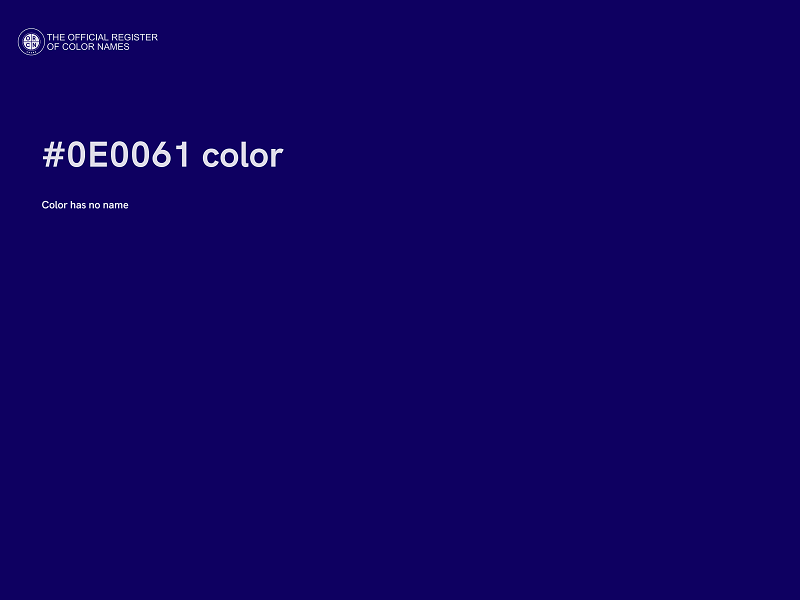 #0E0061 color image