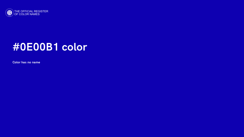 #0E00B1 color image