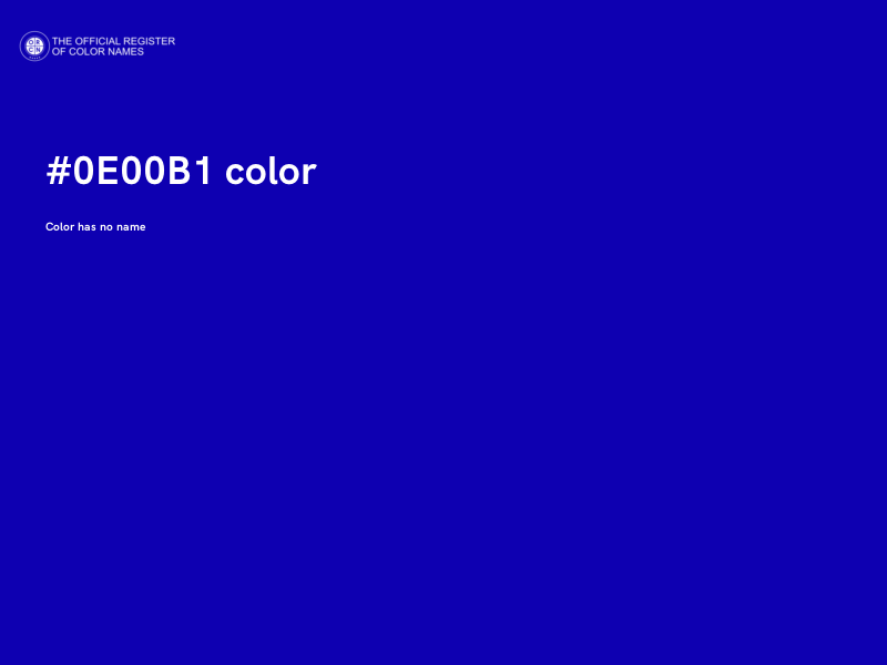 #0E00B1 color image