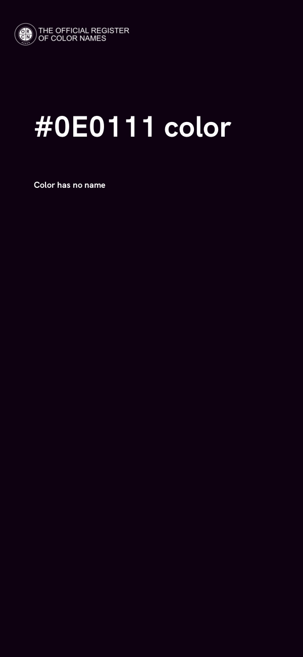 #0E0111 color image