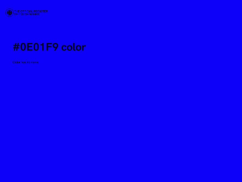 #0E01F9 color image