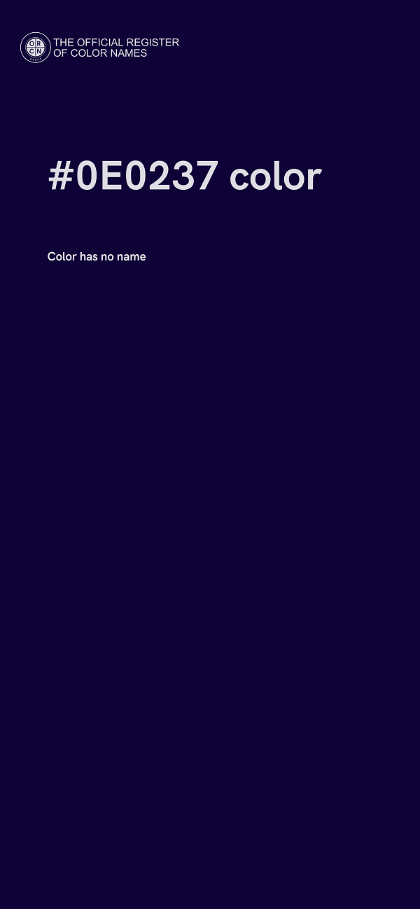 #0E0237 color image
