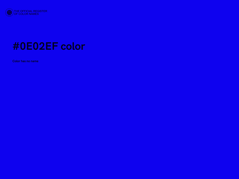 #0E02EF color image