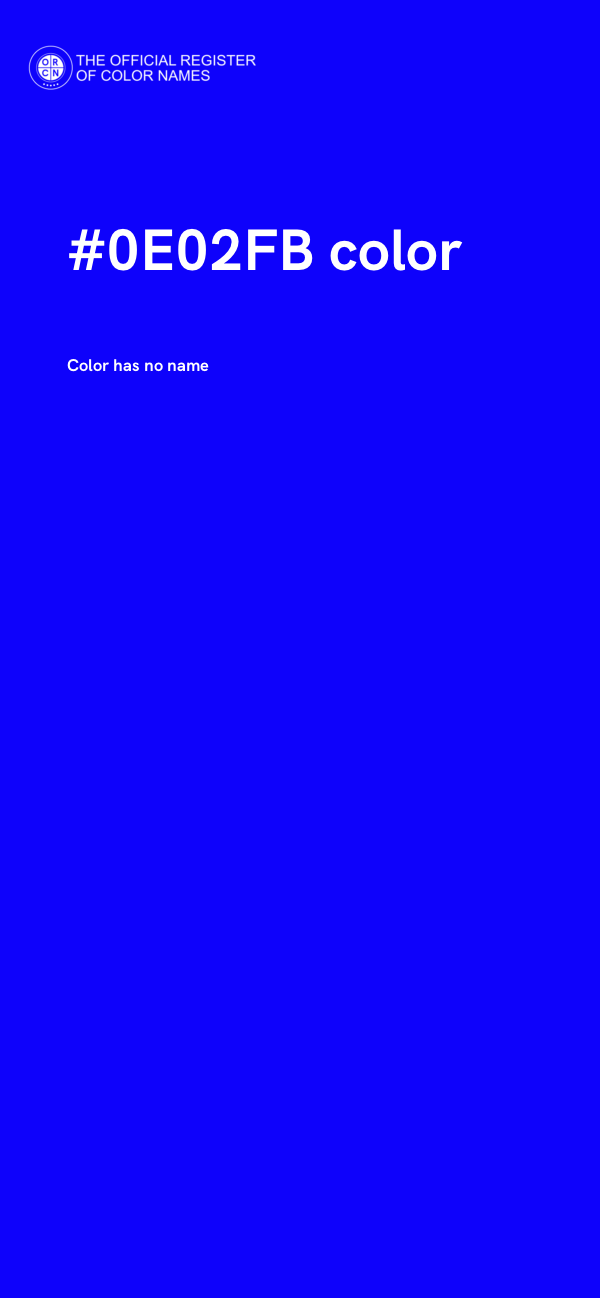 #0E02FB color image