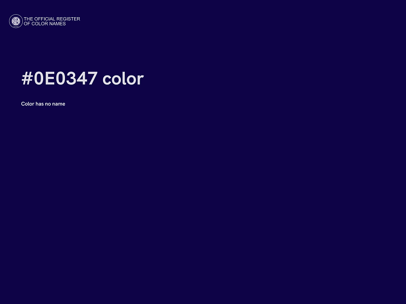 #0E0347 color image