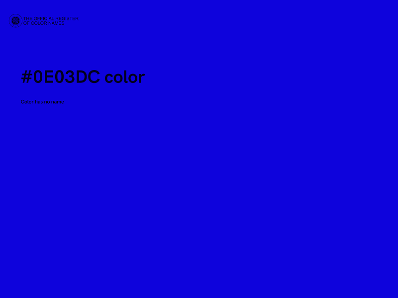 #0E03DC color image