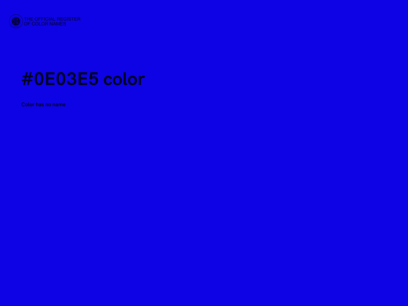 #0E03E5 color image