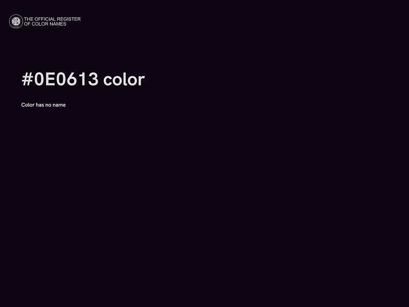 #0E0613 color image