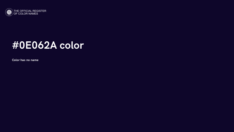 #0E062A color image