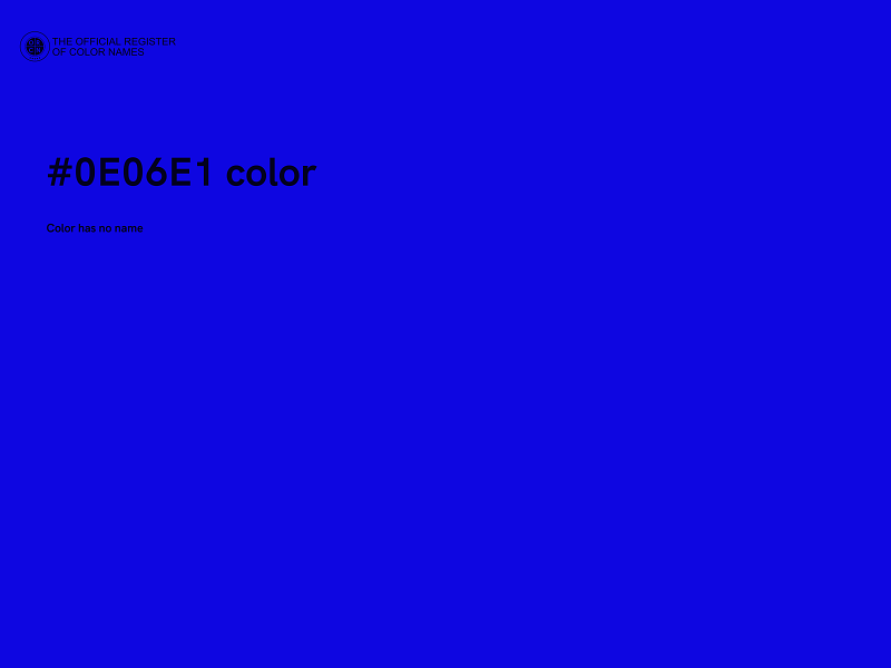 #0E06E1 color image