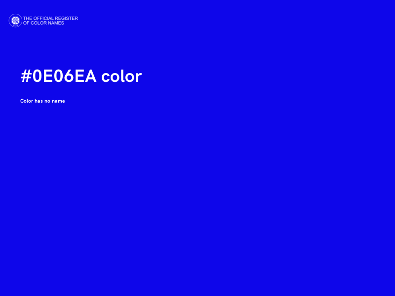 #0E06EA color image