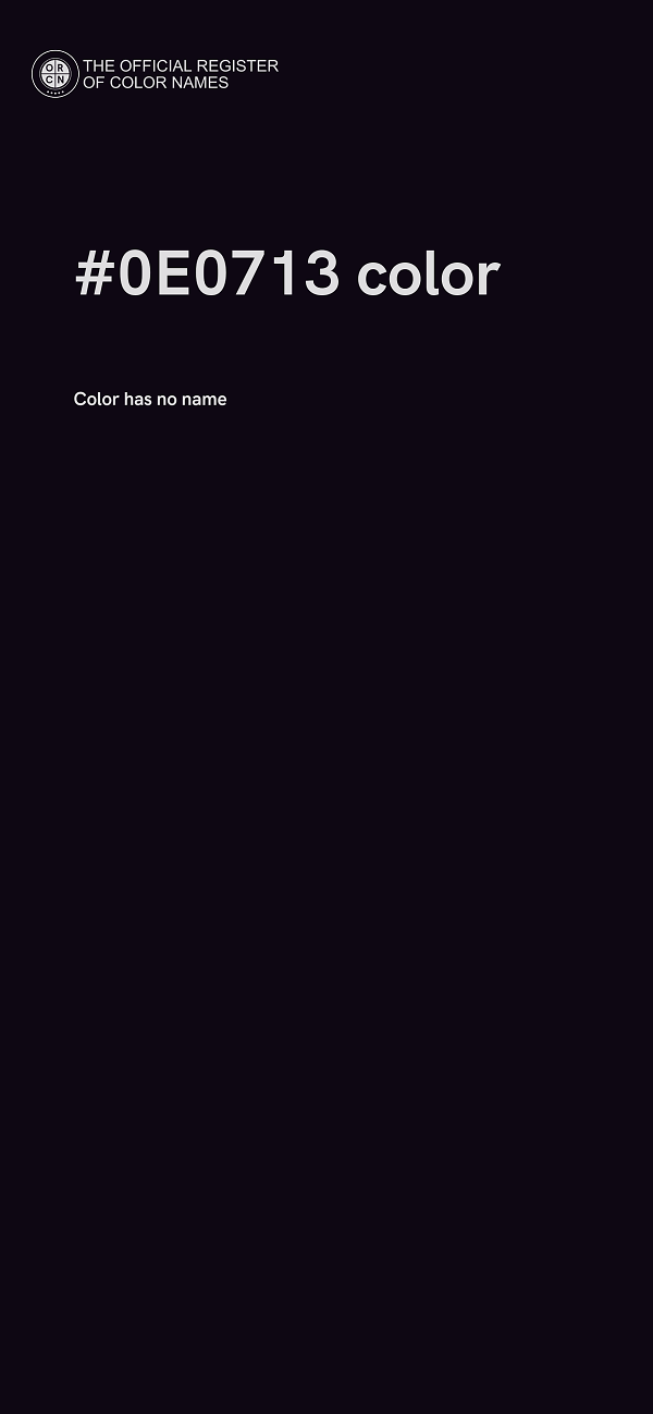#0E0713 color image