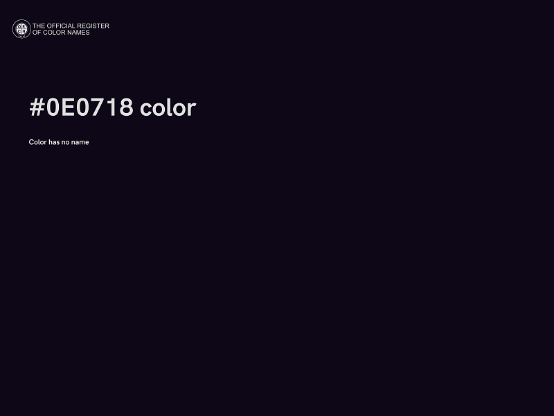 #0E0718 color image