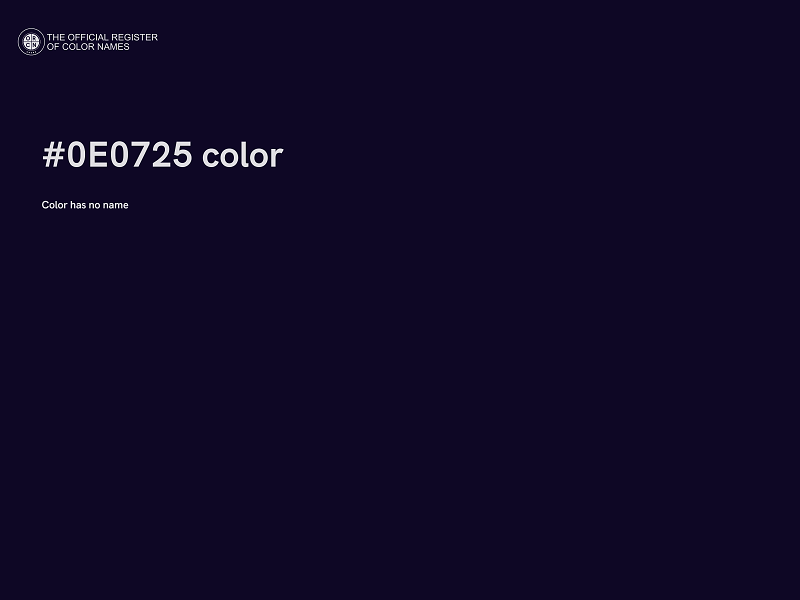 #0E0725 color image