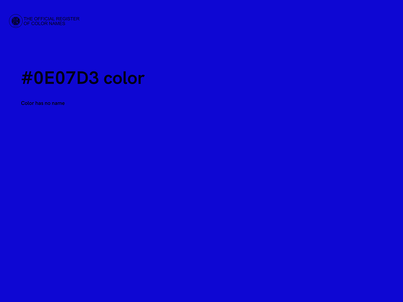 #0E07D3 color image