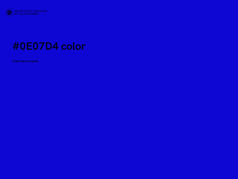 #0E07D4 color image