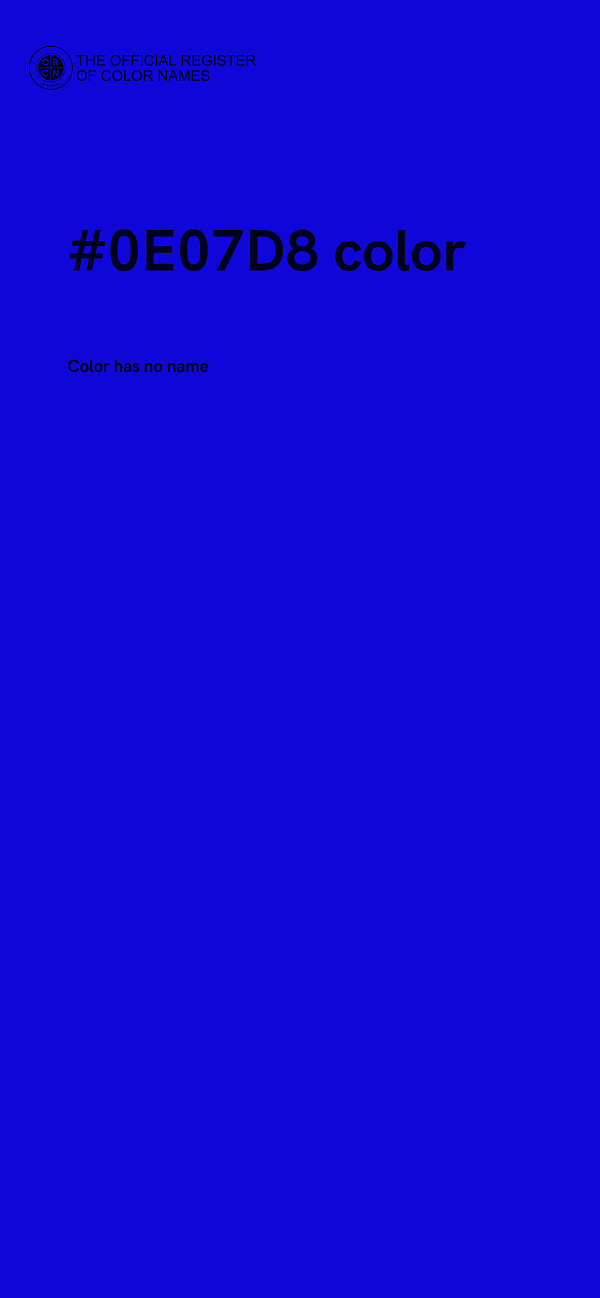#0E07D8 color image