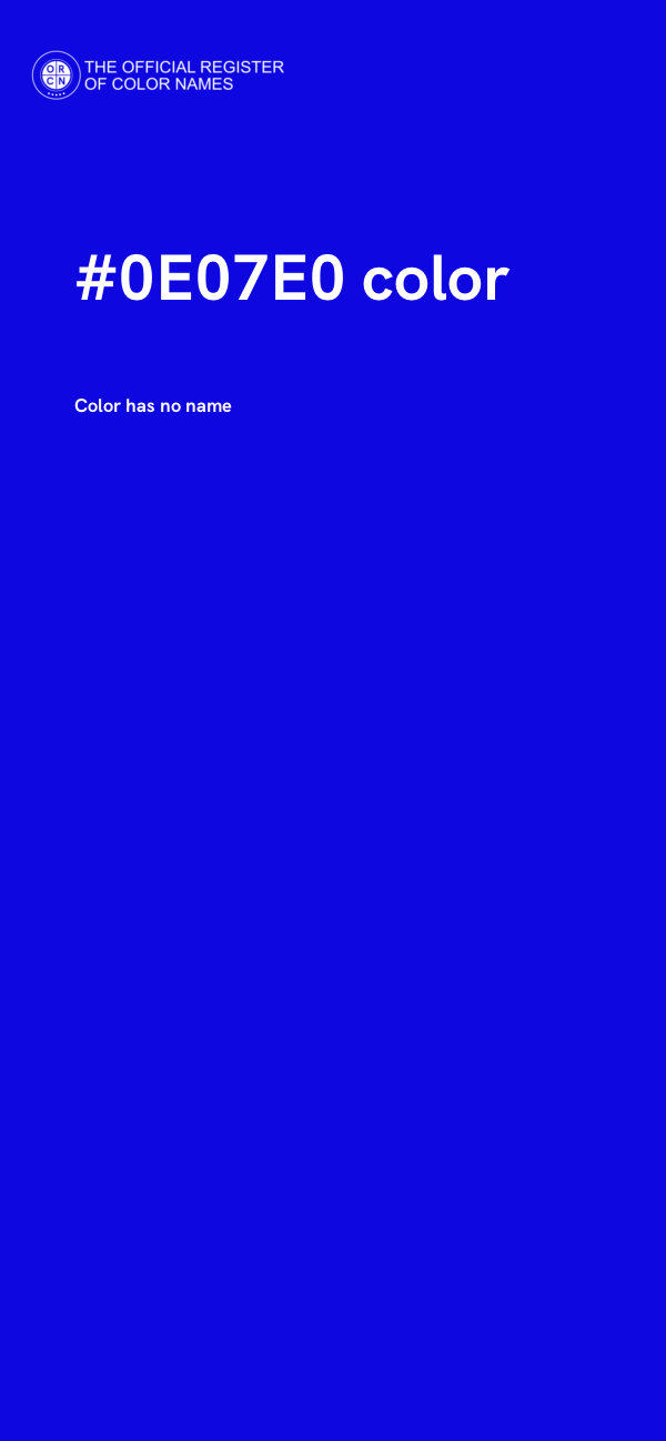#0E07E0 color image
