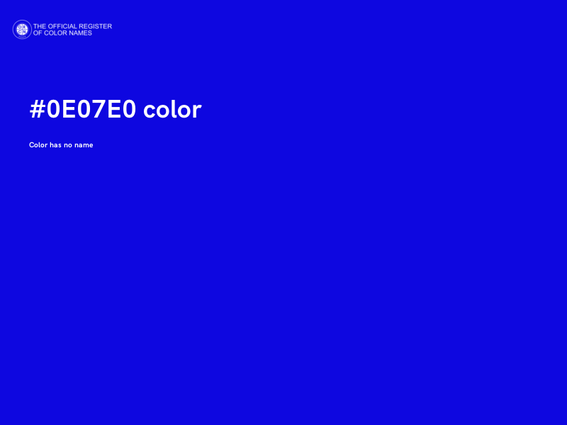 #0E07E0 color image