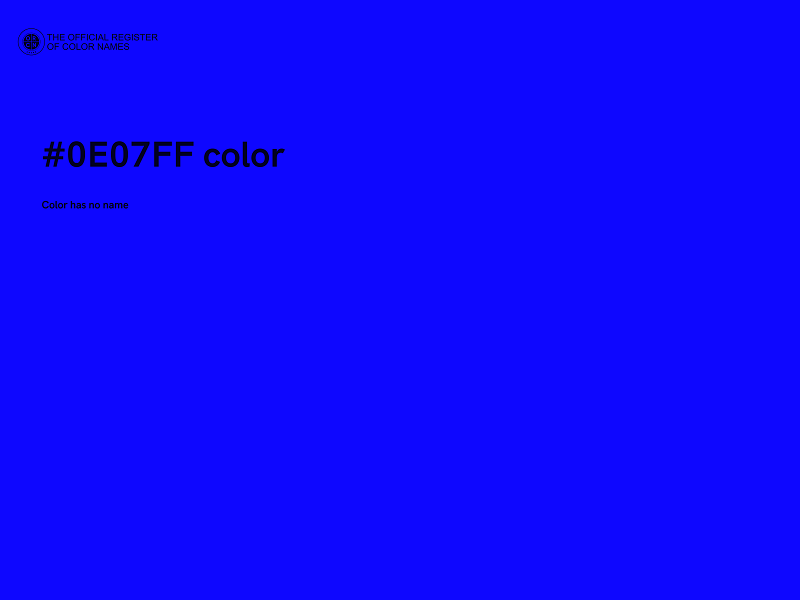 #0E07FF color image