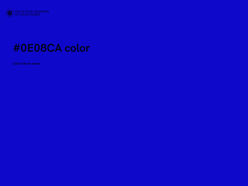 #0E08CA color image