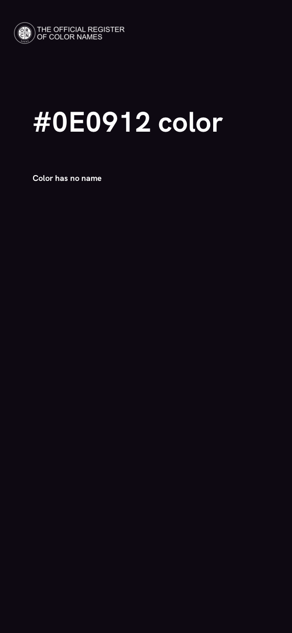 #0E0912 color image