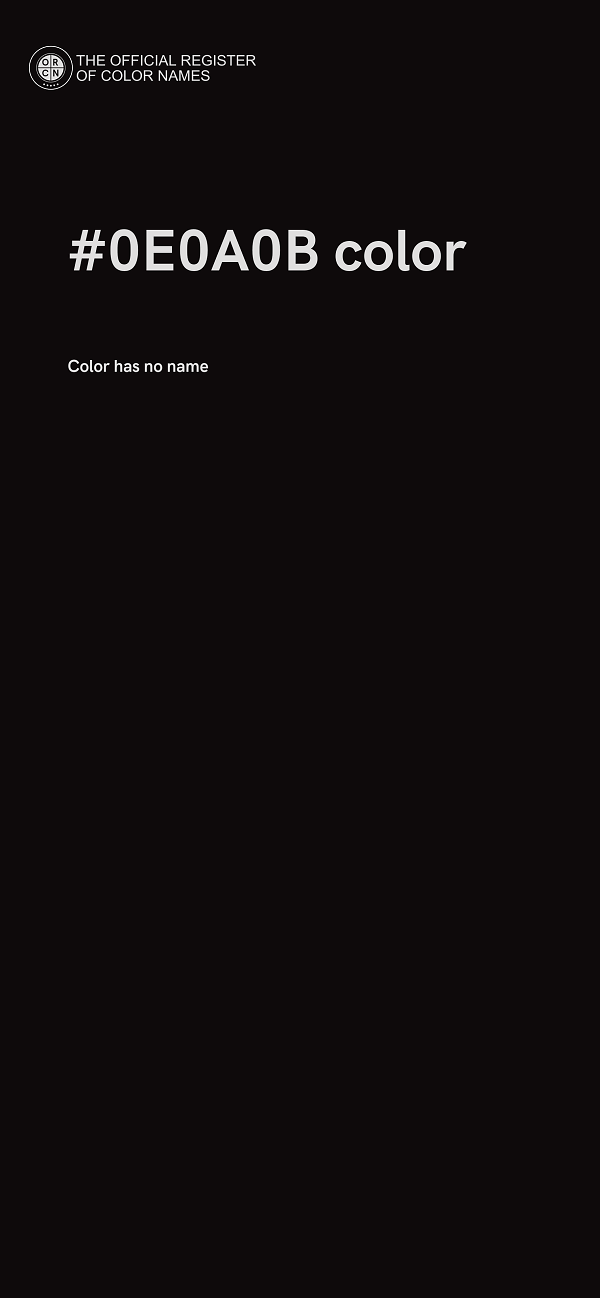 #0E0A0B color image