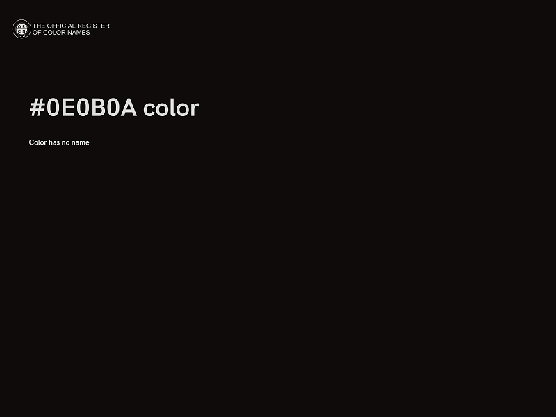 #0E0B0A color image