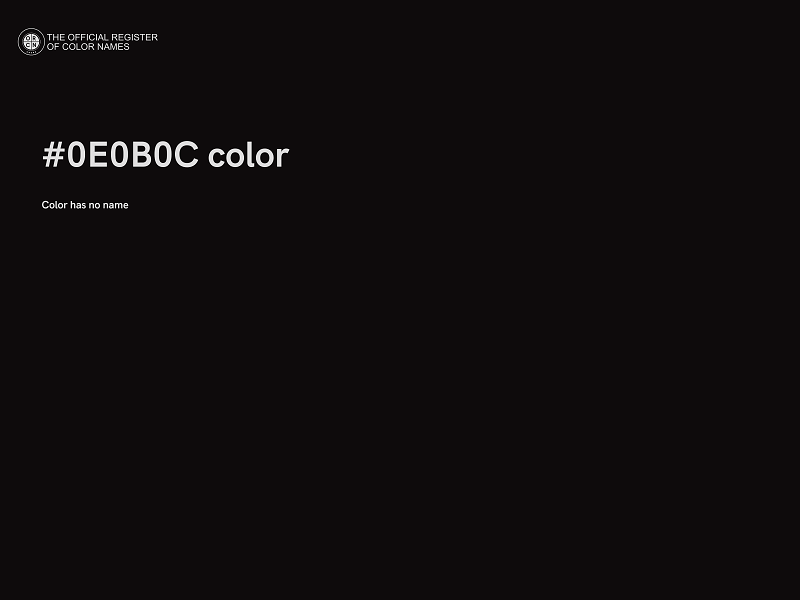 #0E0B0C color image