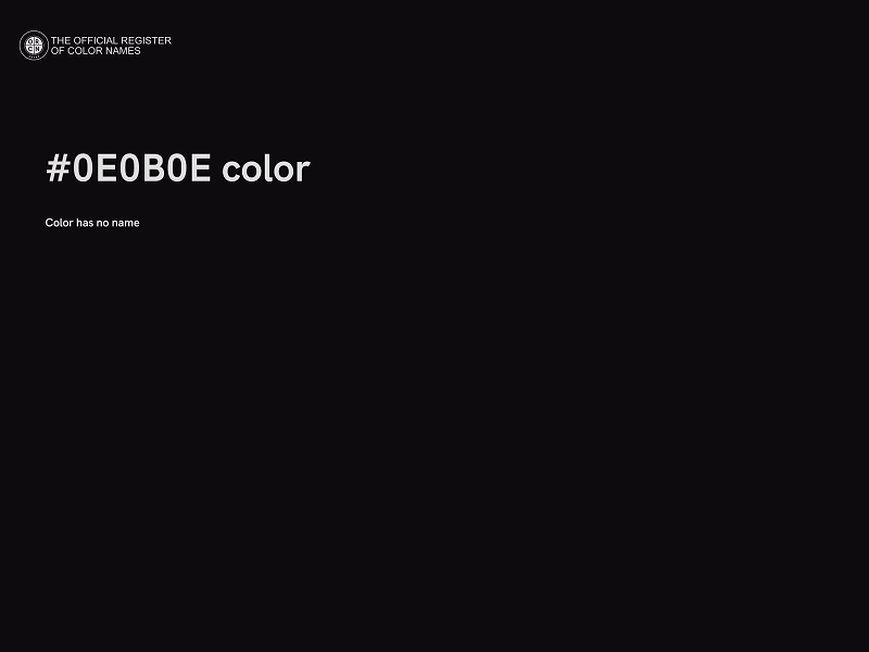 #0E0B0E color image