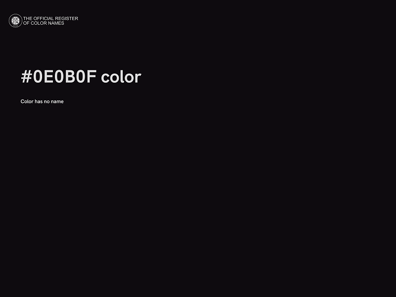 #0E0B0F color image