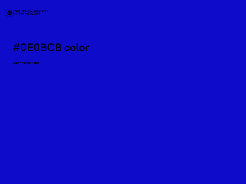 #0E0BCB color image