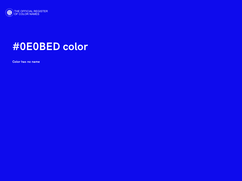 #0E0BED color image