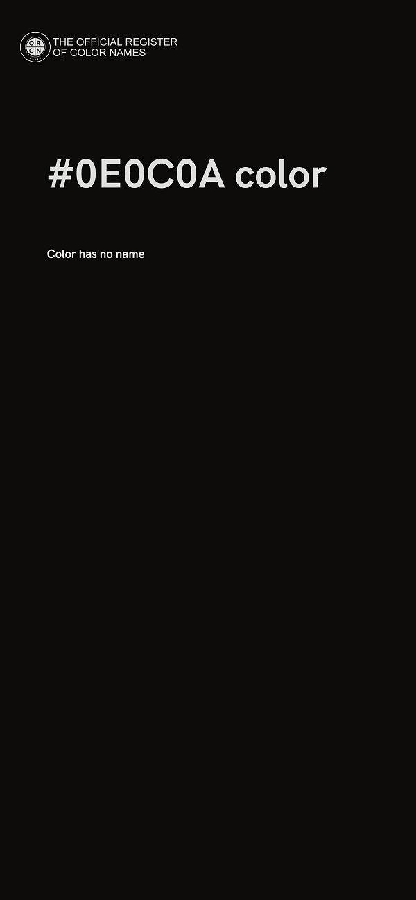 #0E0C0A color image