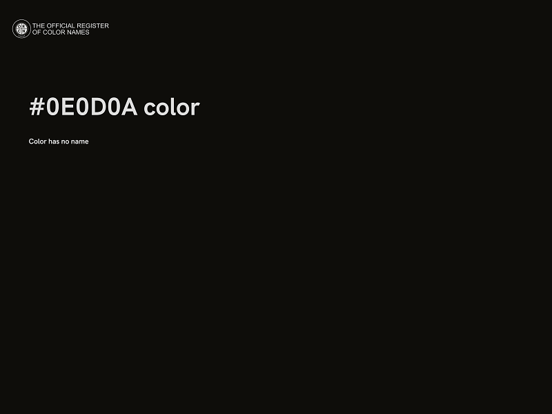 #0E0D0A color image