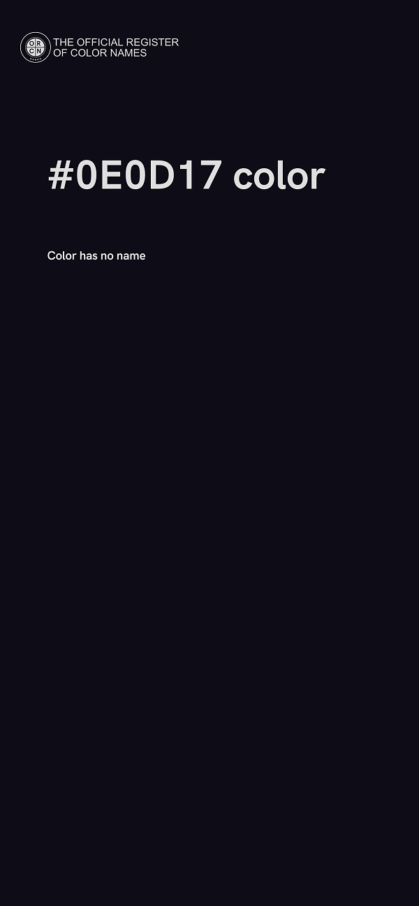 #0E0D17 color image