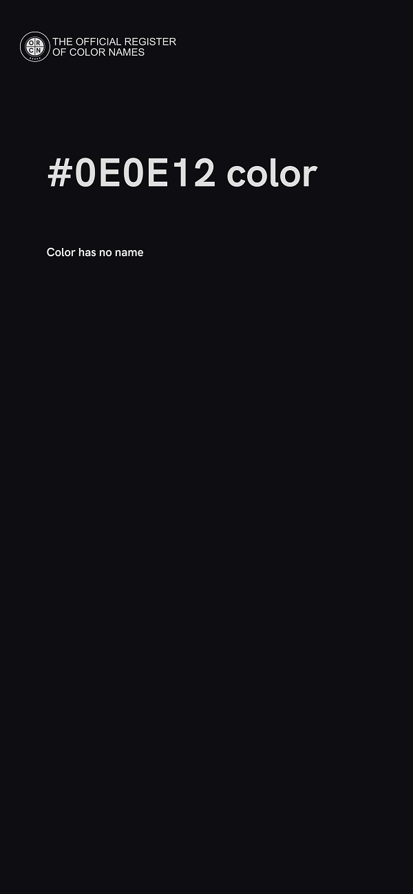 #0E0E12 color image