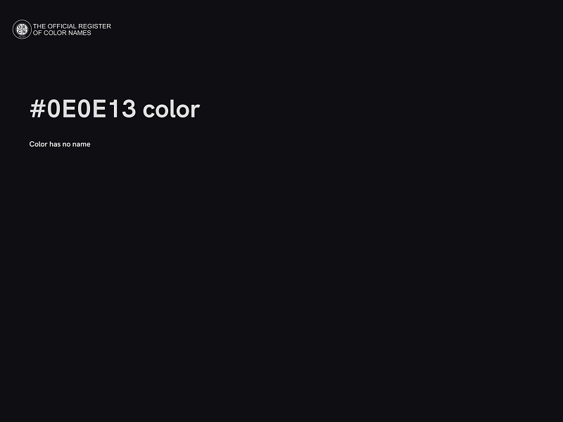 #0E0E13 color image