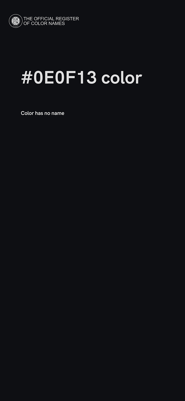 #0E0F13 color image