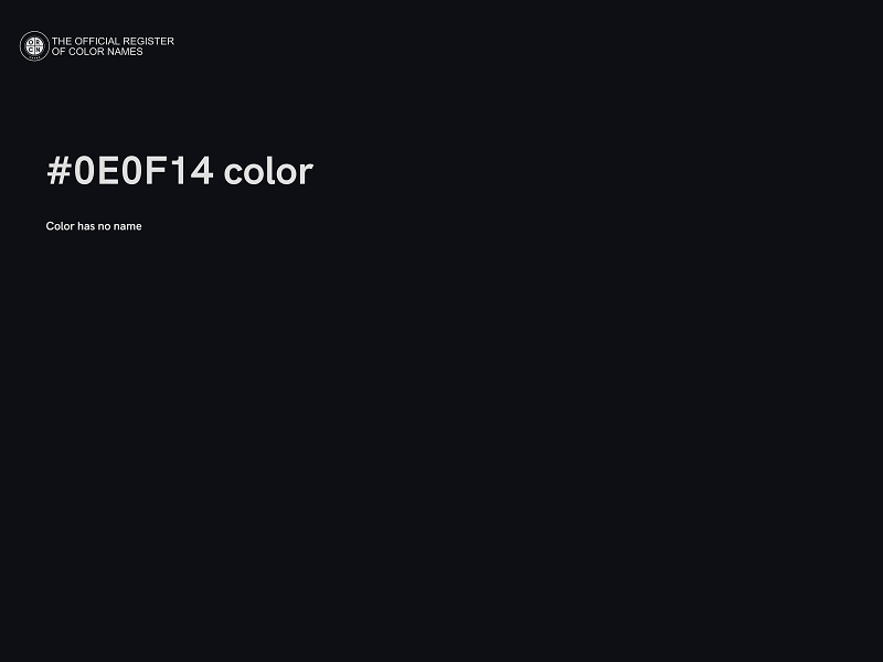 #0E0F14 color image