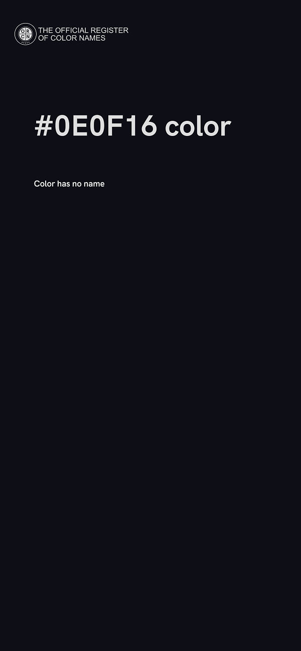 #0E0F16 color image
