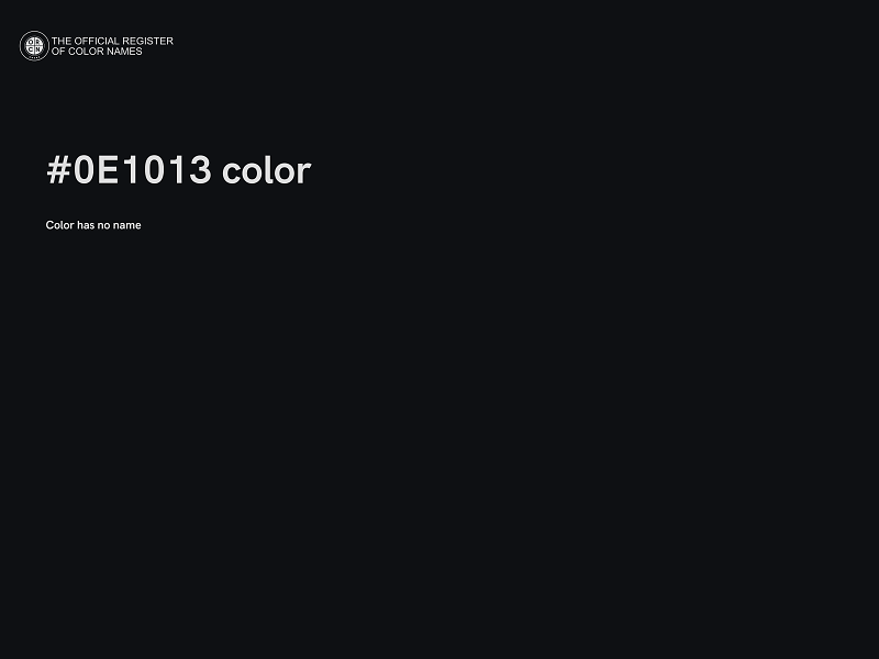 #0E1013 color image