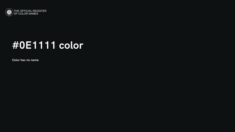 #0E1111 color image