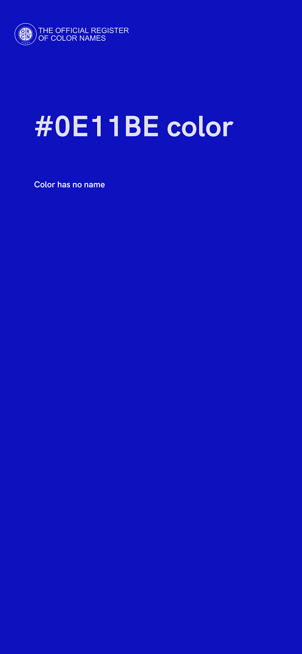 #0E11BE color image