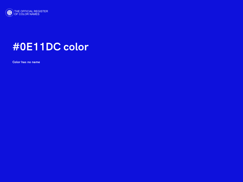 #0E11DC color image