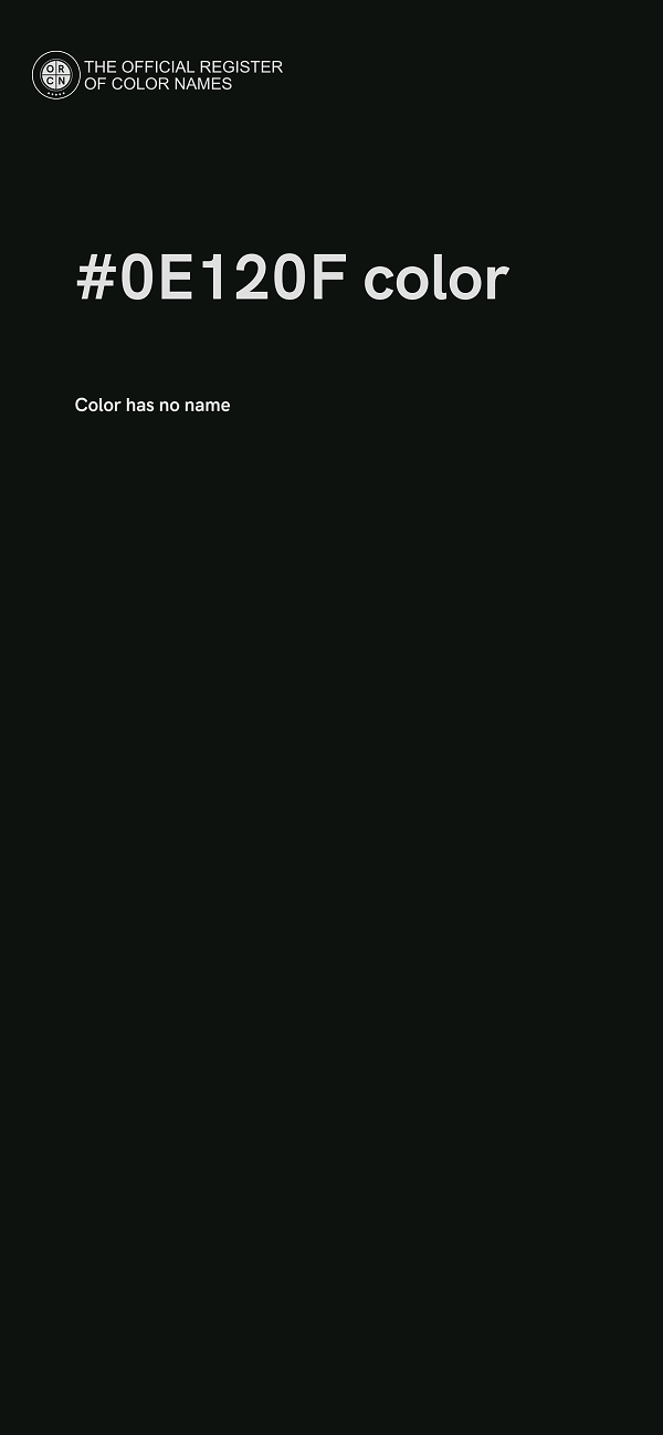 #0E120F color image
