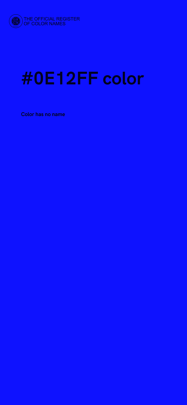#0E12FF color image